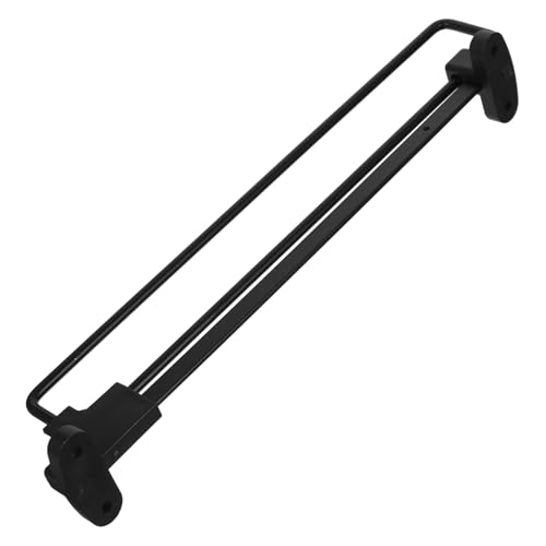 MUSISALY Clothes Rail Retractable Closet Rod Extendable Pull Out Closet Rod Closet Pants Hanger Sliding Wardrobe Closet Rod Extending Closet Rod Valet Rods for Pull Hanger Rod Plastic Black
