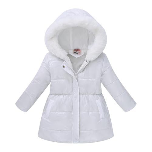 Image of Teen Kids Leather Puffer Jackets Winter Waterproof Fleece Lined Down Coats Boys Girls Padded Warm Quilted Outwear