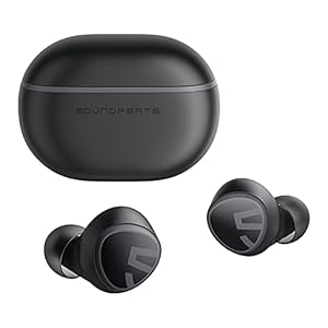 SoundPEATS Mini zwart draadloze oordopjes Bluetooth 5.2-koptelefoon in-ear stereo-koptelefoon met Elevoc Vocplus AI Ruisonderdrukking voor oproepen, aanraakbediening, totaal 20 uur, Twin/Mono-modus