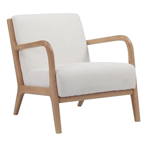 Sillón Lounge Contemporáneo Blanco Textil miniatura 1