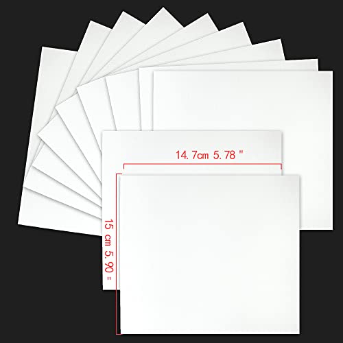 5.9X5.9 Inch Oil And Acrylic Paper Pad,30 Sheets 180Gsm(110Lb) Tearable Bleed Proof Canvas Like Textured Drawing Papers Perfect For Acrylic,Oil Painting,White #TOP2