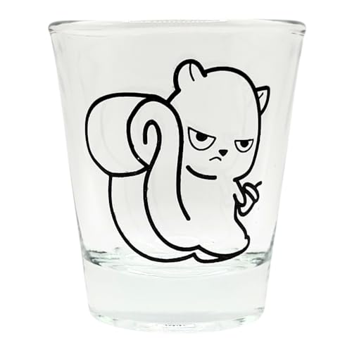 Angry Squirrel Shot Glass