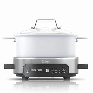 Ninja Foodi 6.5 Qt Possible Cooker MC1100, 6-in-1 Multi Cooker, Rice & Pasta Maker, Sear, Saute, Oven-Safe Pot, Family Size, Compact, Stainless Steel/White Ninja Foodi 65 Qt Possible Cooker MC1100 6 in 1 Multi Cooker Rice Pasta Maker Sear Saute Oven Safe Pot Family Size Compact Stainless SteelWhite
