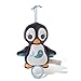 NICI Aufzieh 2D Pinguin Watschili 18cm ab 0+ Monaten für Jungen & Mädchen – Spieluhr Baby – Einschlaf-Hilfe für Babys & Säuglinge – Ideal für Bett, Kinderwagen, Wiege– Brahms Wiegenlied, grau