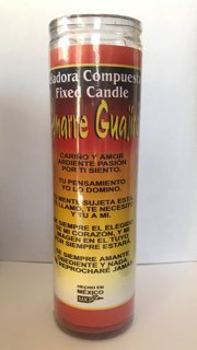 Amarre Guajiro 7 Day Glass Round Red Candle