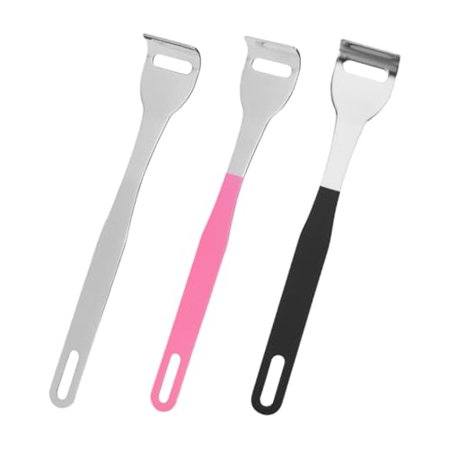 PartyKindom Tongue Cleaning Kit 3pcs Stainless Steel Tongue Scraper Oral Brush Bad Breath Prevention Easy to Use