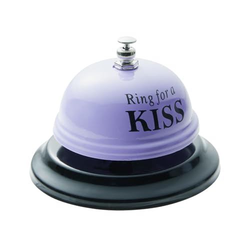 Juvale Novelty Ring for a Kiss Bell - 2.5-Inch Purple Service Bell - Novelty Romantic Gag for Couple