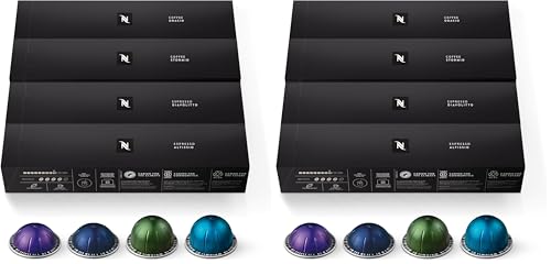 Image of Nespresso Capsules Vertuo, Intense Variety Pack, Dark Roast Coffee, 40-Count Coffee & Espresso Pods, Brews 7.8oz. and 1.35oz. (Pack of 2)