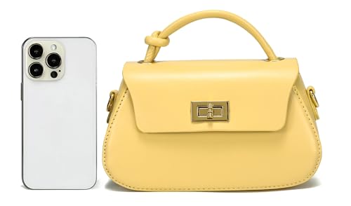 JHVYF small purses for women trendy mini purses for women 2025 Stylish and Simple Crossbody Bag Yellow4