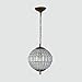 HUOKU Antique Crystal Globe Chandelier, 11.8