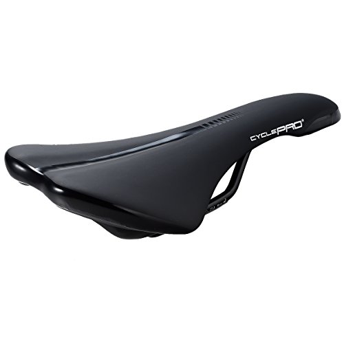 CYCLE PRO 自転車 サドル エントリーロード向け クッション性ブラック/ブラック 284g スチールレール ロード マウンテン MTB クロスバイク CP-SD1623