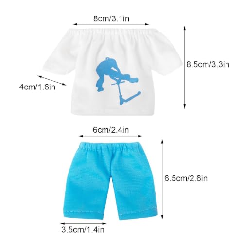 Scooter de dedos con pantalones y zapatos de mini patineta 4