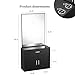 OmySalon Wall Mount Salon Station with Mirror, Hair Styling Barber Station, Beauty Salon Spa Equipment with 1 Drawer, 1 Storage Cabinet, 2 Hair Dryer Holders, Black