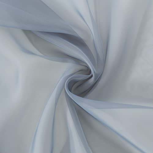 Image of Window Light Gray Sheer Curtains 84 Inches Long 2 Panels Sheer Curtain Basic Rod Pocket Panel for Bedroom Children Living Room Yard Kitchen (Light Gray, 52 inch W x 84 inch L | 2 pcs)