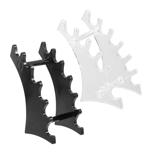 AUTSUPPL 2個 メイクブラシホルダー ログフレーム 大きいサイズのヘアピン 多色の樹皮 ボールペンスタンド ソフト マルチカラープロテクター 文房具メイクブラシ 漫画機器 プラスチック