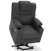 M MCombo Fauteuil de Télévision Releveur Électrique, Relax avec Chaise Longue, Massage et Chaleur, 2 Moteurs, 