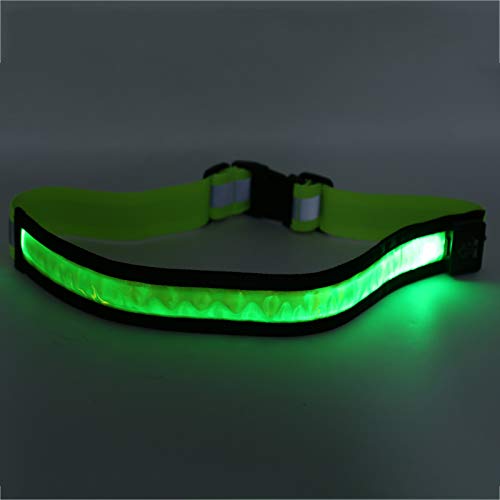 banapoy Cintura iluminada, cintura refletiva recarregável por USB, para caminhadas noturnas e corrid