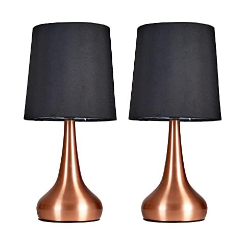 MiniSun Modern Copper Teardrop Table Lamps Set Cover