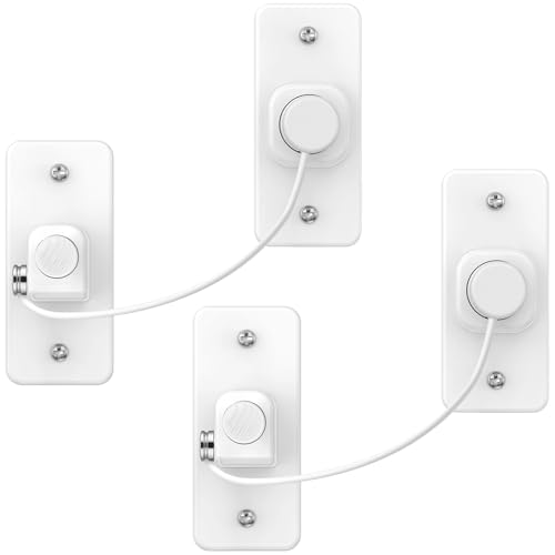 HOMGEN 2 Pack Window Locks Child Safety No Drilling Durable Window Locks for Upvc Strong Self Adhesive Window Safety Restrictor 2 Way Installation Window Security Lock for Home etc