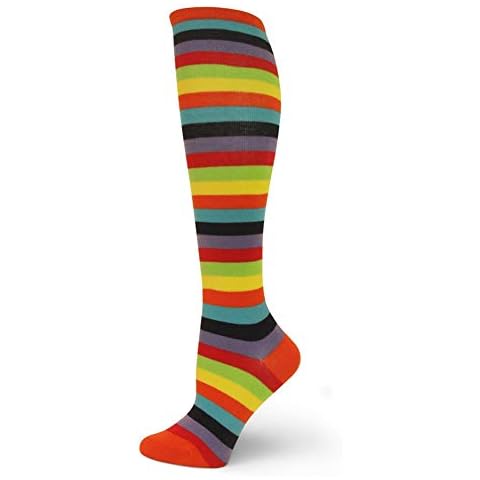 Spotlight Hosiery Women's Rainbow Striped Knee High Socks Cover