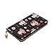 AOLBSPD Cartoon Axolotl and Heart Hand Held Wallet Leather Long Billfold with Zipper Fashionable ﻿