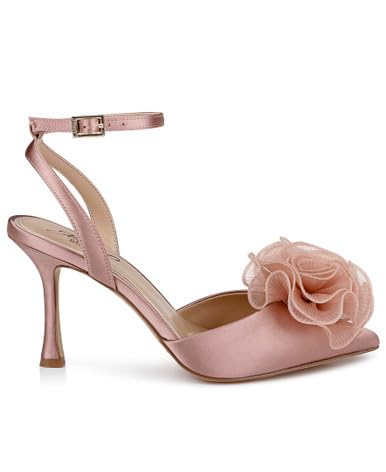 Jewel Badgley Mischka Taylee Satin Ankle Strap Stiletto Heels3
