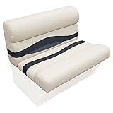 Wise BM1144-986 Premier Series Pontoon 36' Bench Seat Cushion Set, Platinum/Spectra Navy/Cobalt