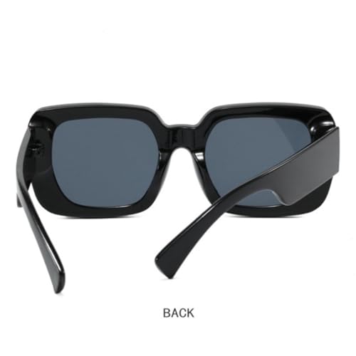 Lunettes de soleil de luxe contre l'éblouissement monture rectangulaire bleu léopard - 2