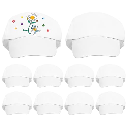 Casquettes de baseball blanches lot de 10 pour le bricolage créatif