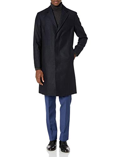 Theory Men's Wool Over Coat in Herringbone, Liberty Multi, M