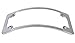 Curved Motorcycle License Plate Frame - Chrome