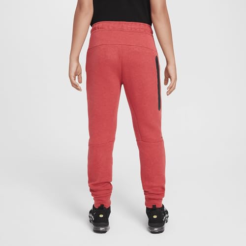 Nike Sportswear Tech Fleece Big Kids' Joggers (HV5869-672, Light University Red Heather/Black/Black)2