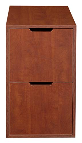 Niche Mod Freestanding Pedestal Two Drawer Filing Cabinet- Cherry #TOP2