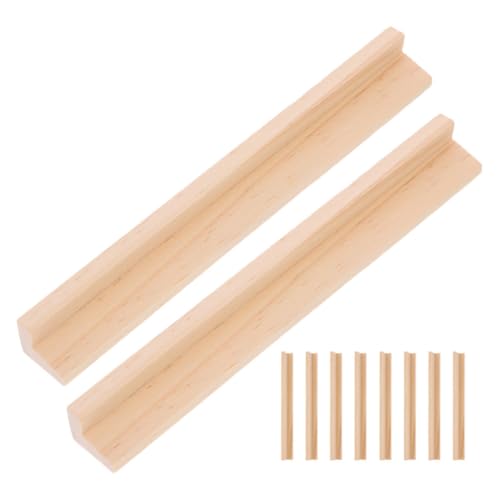 Bases y soportes de madera para dominó 10 pcs miniatura 1