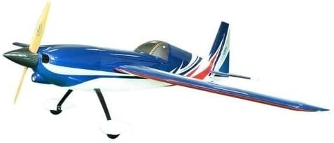 Side view of the EDGE-540 RC airplane, showing the landing gear and propeller.