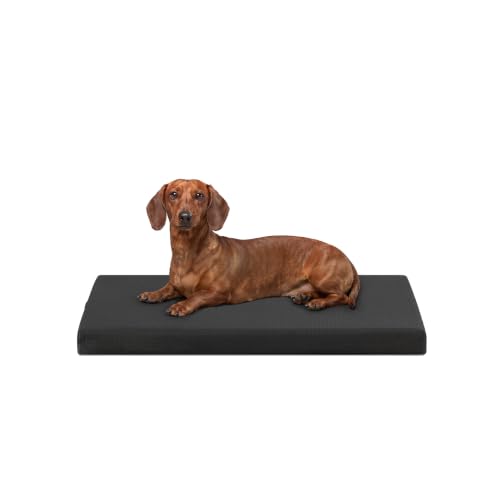 K9 Ballistics Tough Ripstop Orthopedic Crate Bed, 29 x 18, Obsidian Black