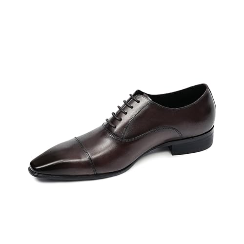 Men's Breathable Oxford Dress Shoes for Business and Casual Wear, with Flexible Rubber Sole, Ideal for Weddings Office Outdoor Events