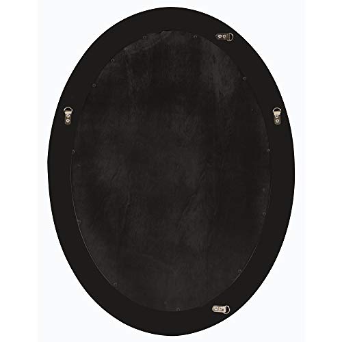 Howard Elliott George Oval Black Wall Mirror, Bevelled Hanging Wood Framed Vanity Mirrors For Home Decor, Living Room, Bathroom, Bedroom, Or Hallway, 25 X 33 Inch #TOP1