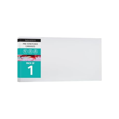 PIXY CANVAS Value Pack of 1 Stretched Canvas 16x48 inch, 1-1/2 (1.5) inch deep for Your Paintings/Artwork/Wall Art/Wall Decor (Pack of 1 Canvas, 16 x 48 inch, Landscape) Cover