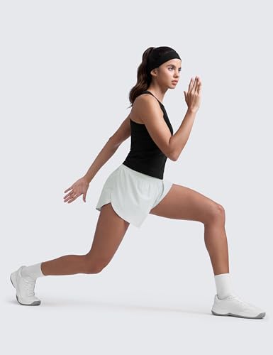 Image of CRZ YOGA High Waisted Split Running Shorts 3 inch | Mesh Liner, Quick Dry, Lightweight, for Women