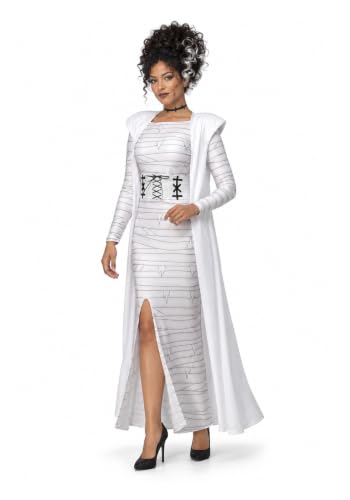 Fun Costumes Bride of Frankenstein Costume - Women's Dress with Slit, Belt, Choker - Halloween Dress Outfit X-Large