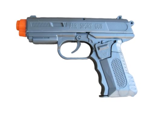 Toy Sliver Grey Plastic 7 inches Length Pocket Spring Airsoft Pistol 6mm air Soft BB-Gun