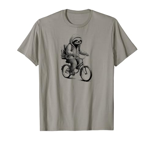 Sloth Riding Bicycle Biker Sloth Ride Slow T-Shirt