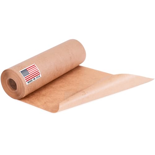 Image of 9 inch x 60 Yards (180 feet) Masking Paper Roll - Made in USA General Purpose Kraft Masking Paper for Painting - Painters' Protection from Splatter and Overspray