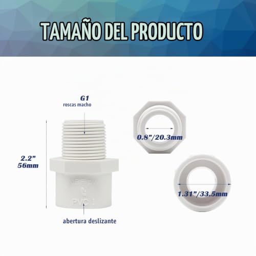 Tubo PVC 1/2 6 metros 2 Imagen adicional