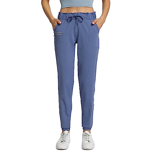 Image of Haowind Joggers for Women with Pockets Elastic Waist Workout Sport Gym Pants Comfy Lounge Yoga Running Pants