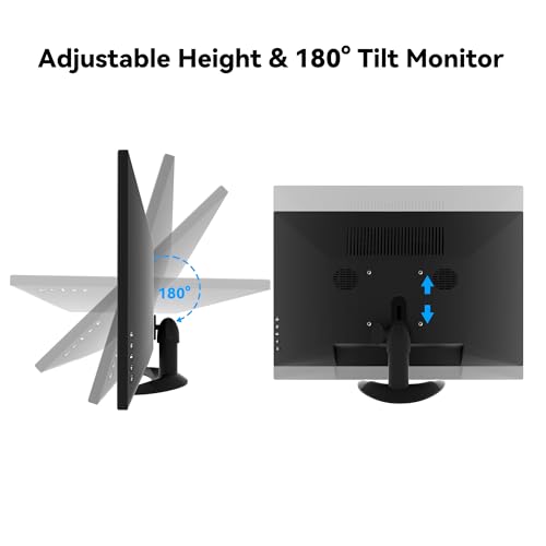 Image of 15.6 Inch Computer Monitor 1600x900 Small PC Monitor with HDMI VGA AV BNC USB Ports, 60Hz, 5Ms, VESA, Remote Control, Mini Display Built-in Speakers for Office Home