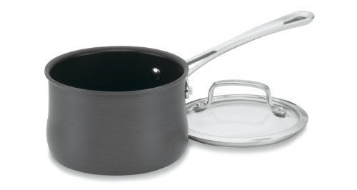 Cuisinart 6419-14 Contour Hard Anodized 1-Quart Saucepan with Cover,Black