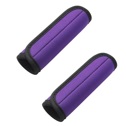 2pcs Purple Luggage Handle Wraps for Suitcase- Soft Suitcase Handle Covers for Travel Accessories Bright Color for Suitcase Tags Identifiers