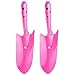 DOITOOL 2pcs Small Garden Shovels Garden Trowel Garden Hand Tools for Planting Weeding Moving and Smoothing Soil Pink